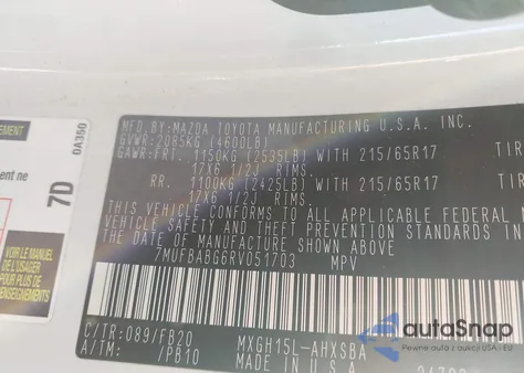 2024 Toyota Corolla Cross Hybrid Se из США, поврежденный, VIN 7MUFBABG6RV051703